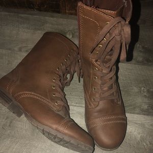 Brown Combat Boots